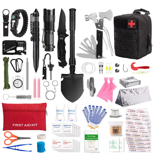 232Pcs Emergency Survival Kit, First Aid Kit Professional Survival Gear Tool B