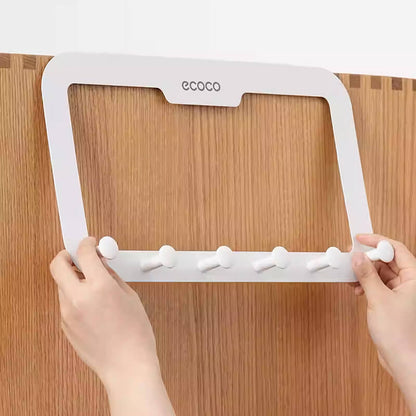Mobie No Drill Heavy Duty Adhesive Door Hooks with Strong Hold & Silent Close
