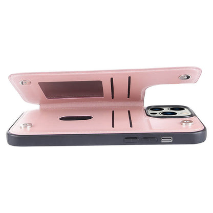 Mika Series PU Leather Wallet Stand Compatible with iPhone 16 Pro Case with Magnetic Close