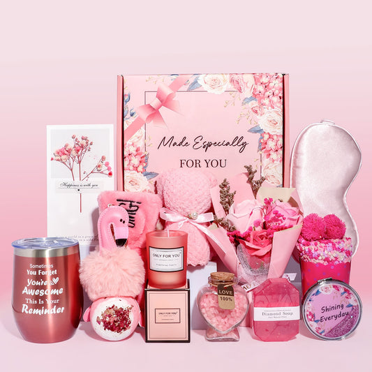 Rosy Aroma Candle Bath Gift Box
