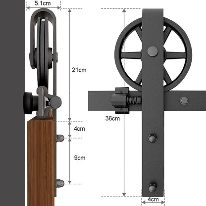 4m Sliding Barn Door Hardware Kit
