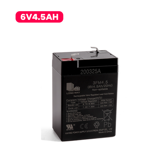LongWay 6V 4.5AH Rechargeable Battery
