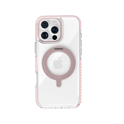 Compatible with iPhone 16 Pro Max Ice Armor O2L Series Magnetic Clear Case with Ring Stand