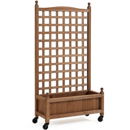 Raised Garden Bed with Trellis planter Box