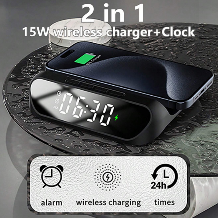 2-in-1 Magnetic Wireless Charger Stand | Fast Charging Dock for Phone & Wireless Earbuds | Foldable Charging Station