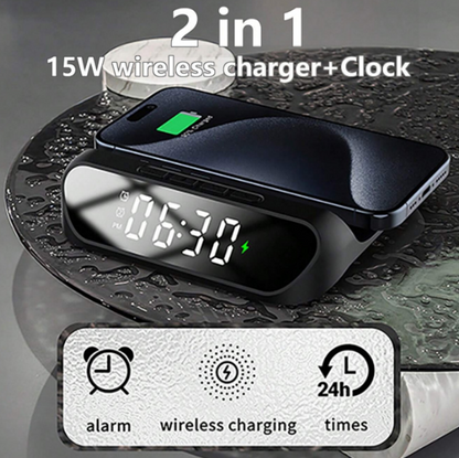 2-in-1 Magnetic Wireless Charger Stand | Fast Charging Dock for Phone & Wireless Earbuds | Foldable Charging Station