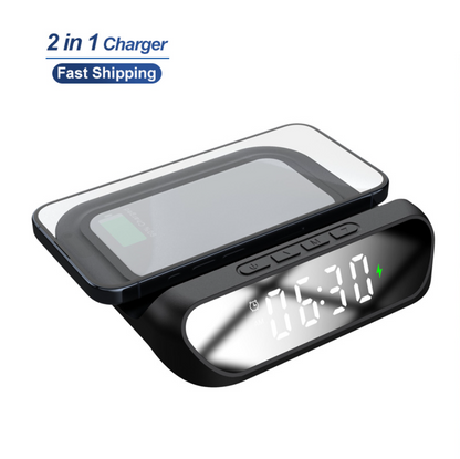 2-in-1 Magnetic Wireless Charger Stand | Fast Charging Dock for Phone & Wireless Earbuds | Foldable Charging Station