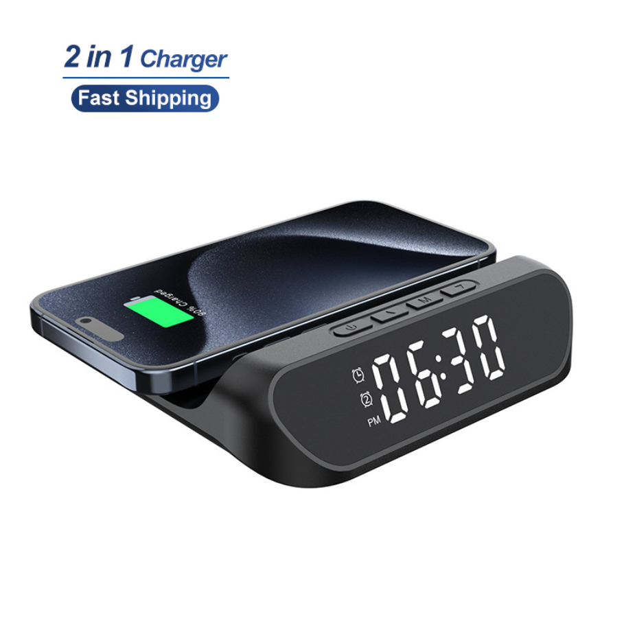 2-in-1 Magnetic Wireless Charger Stand | Fast Charging Dock for Phone & Wireless Earbuds | Foldable Charging Station