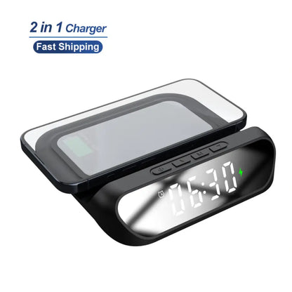 2-in-1 Magnetic Wireless Charger Stand | Fast Charging Dock for Phone & Wireless Earbuds | Foldable Charging Station
