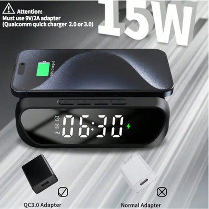 2-in-1 Magnetic Wireless Charger Stand | Fast Charging Dock for Phone & Wireless Earbuds | Foldable Charging Station