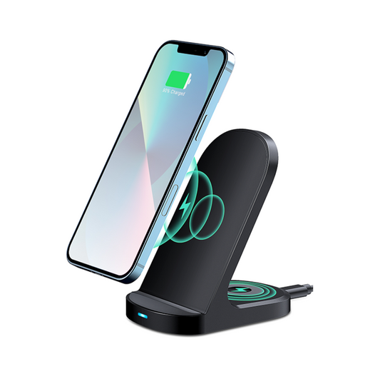 2-in-1 Wireless Charging Stand | Magnetic Fast Charger for Smartphone & Wireless Earbuds | Foldable Charging Dock