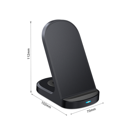 2-in-1 Wireless Charging Stand | Magnetic Fast Charger for Smartphone & Wireless Earbuds | Foldable Charging Dock