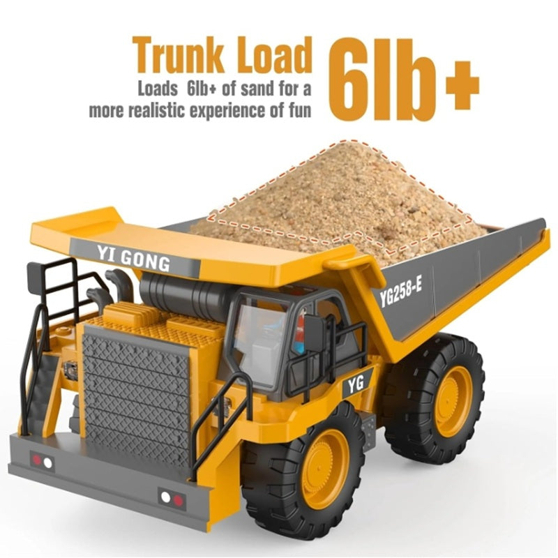 2.4G remote control 11-channel excavator wireless bulldozer dump bucket engineering forklift large toy