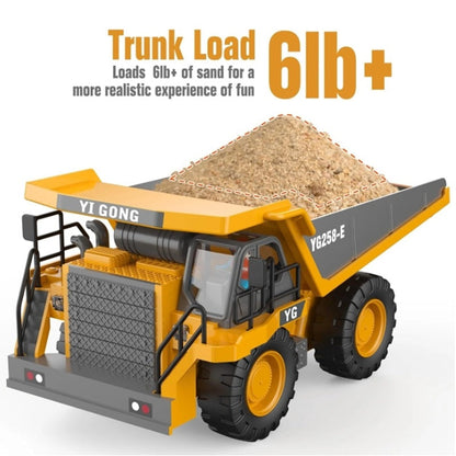 2.4G remote control 11-channel excavator wireless bulldozer dump bucket engineering forklift large toy