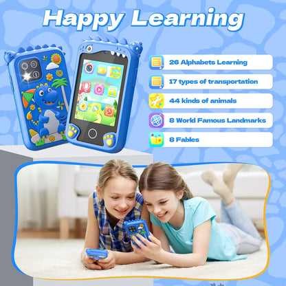 2.8Inch Touchscreen Learning Play Toy Phone With Dual Camera Smart Phone For Girl Boy With 8G SD Card