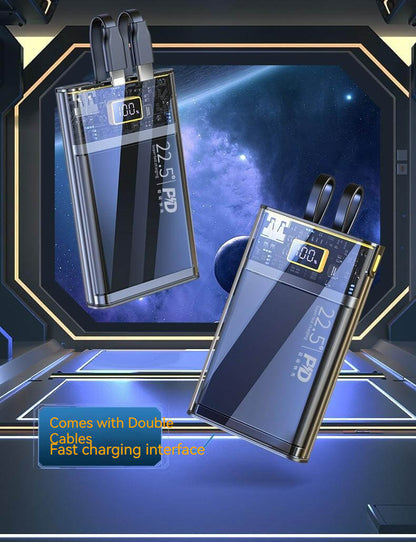 20000mah Display Power Bank With Built-in Cables