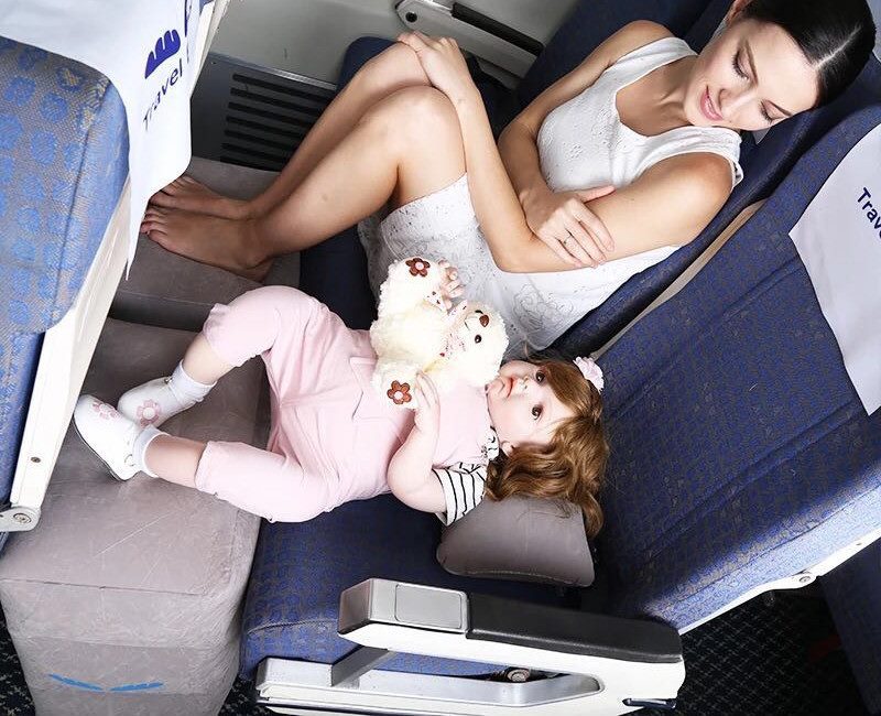 Foot Rest Portable Inflatable Stool Pillow Air Travel Home Relax Footrest Pad