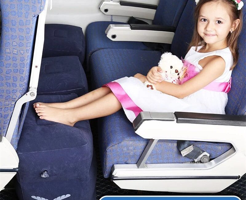 Foot Rest Portable Inflatable Stool Pillow Air Travel Home Relax Footrest Pad