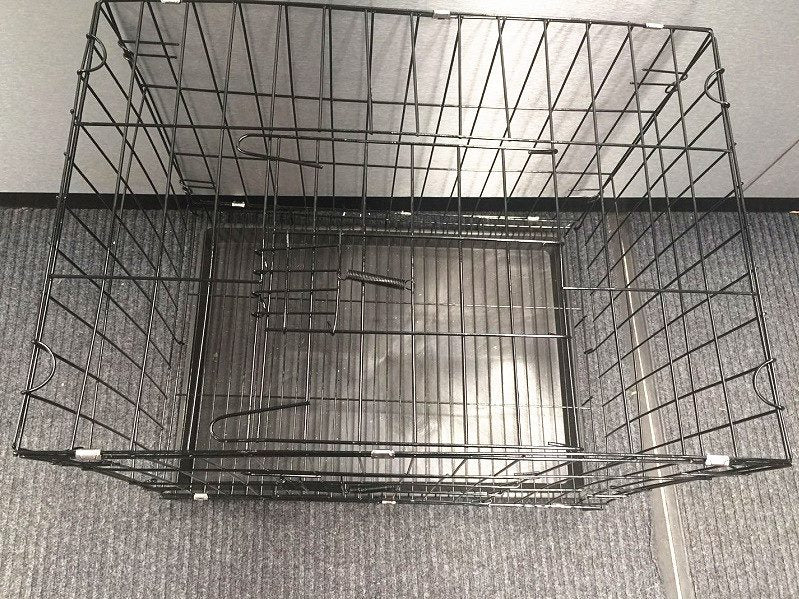 Pet Cage - 50CM Wide Collapsible Metal Pet Cage BLACK