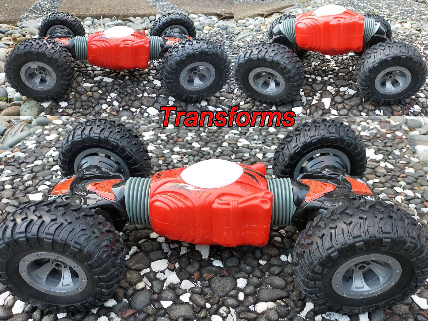 4WD Remote Control Stunt Transforms Car with Light