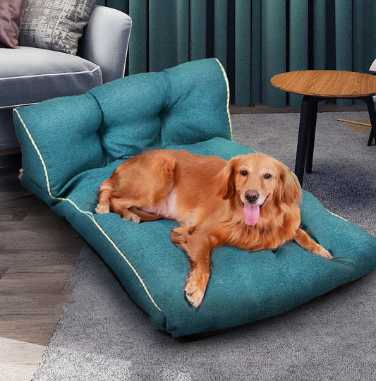 Dog Kennel Mat Bed Cat Pet Winter Thicken Warm Sleeping Green 100*80