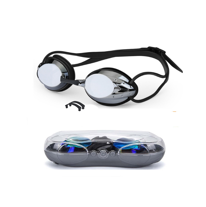 YOUTH ANTI-FOG SWIMMING RACING GOGGLES Random Colour