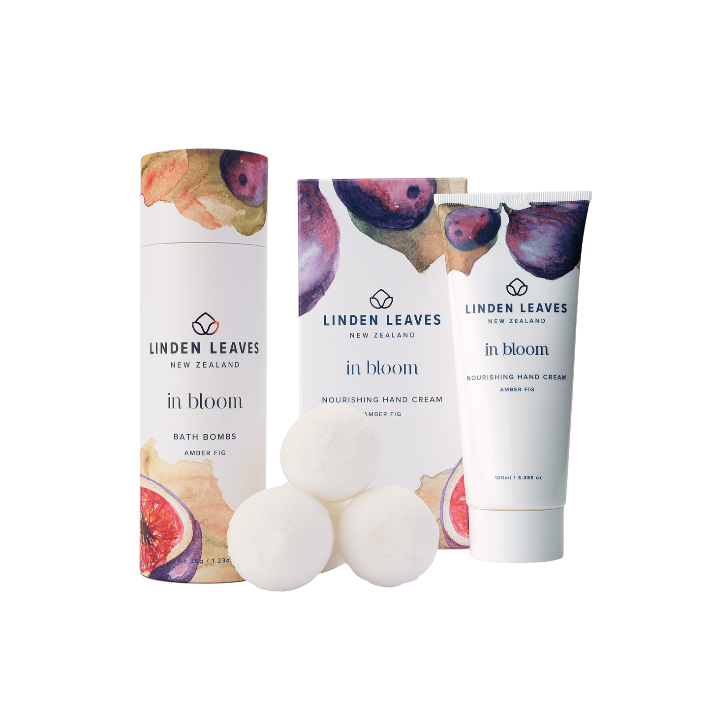 Amber Fig Hand Cream and Bath Bombs