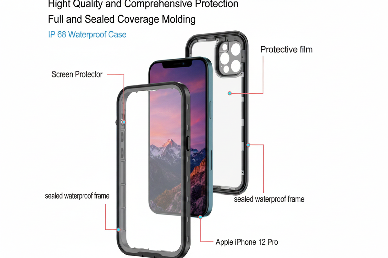 iPhone 12 Pro Max Waterproof Case Redpepper Full Protective Cover