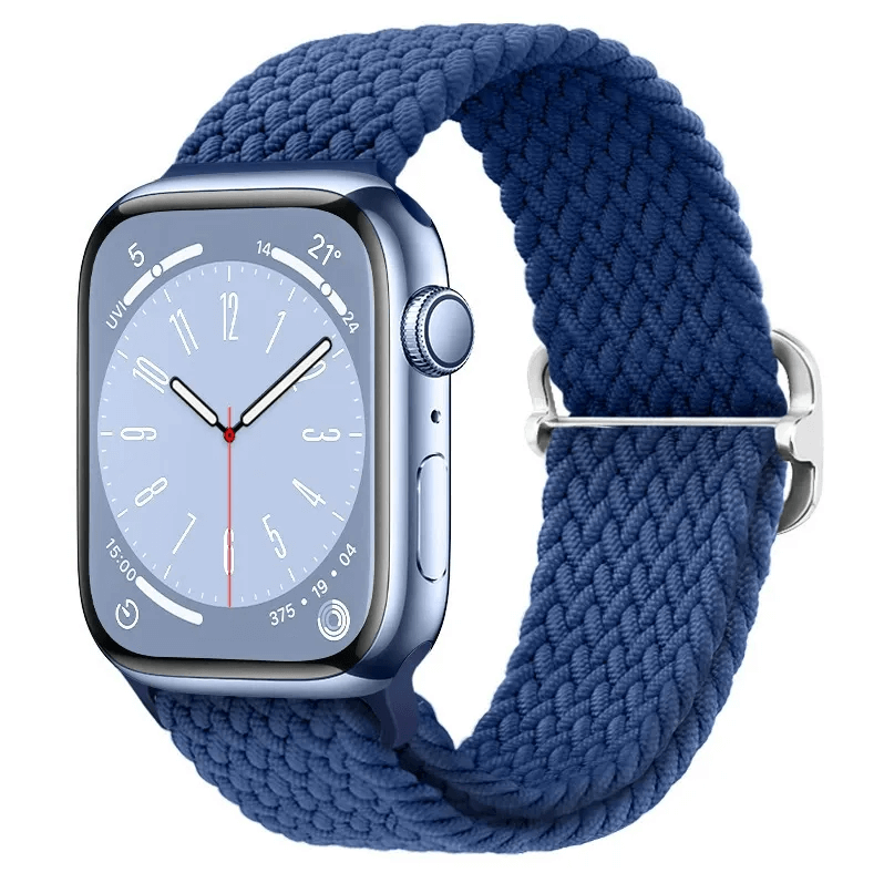 Apple Watch Braided Nylon Band – Adjustable Buckle, Lightweight & Stretchy