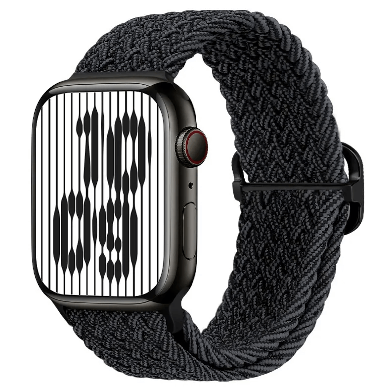 Apple Watch Braided Nylon Band – Adjustable Buckle, Lightweight & Stretchy