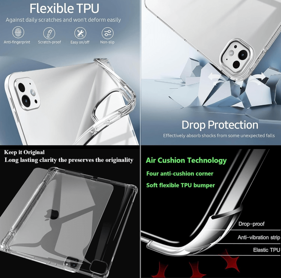 iPad Pro 11 3rd Gen 2021 Clear Case – Slim Transparent Cover