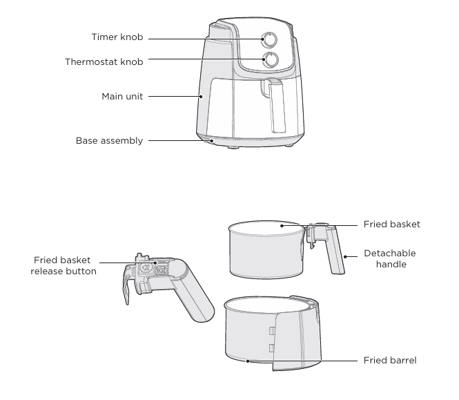 Midea 4.0L Air Fryer