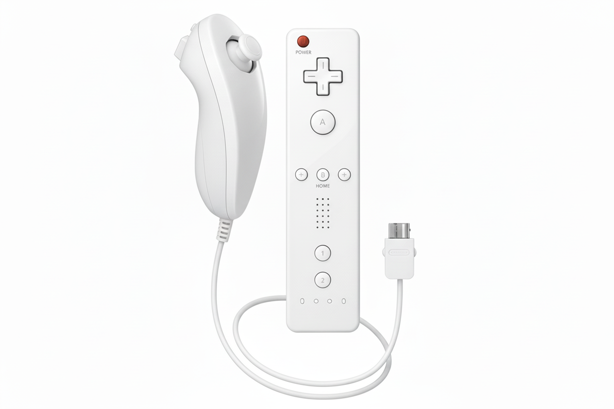 2 in 1 Wii Motion Plus Controller & Nunchuk Set – Wireless Gamepad