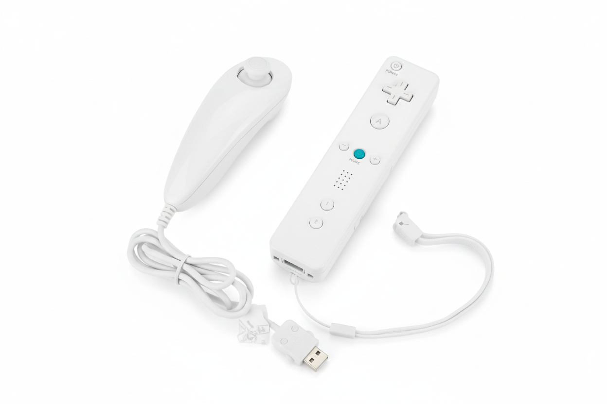 2 in 1 Wii Motion Plus Controller & Nunchuk Set – Wireless Gamepad