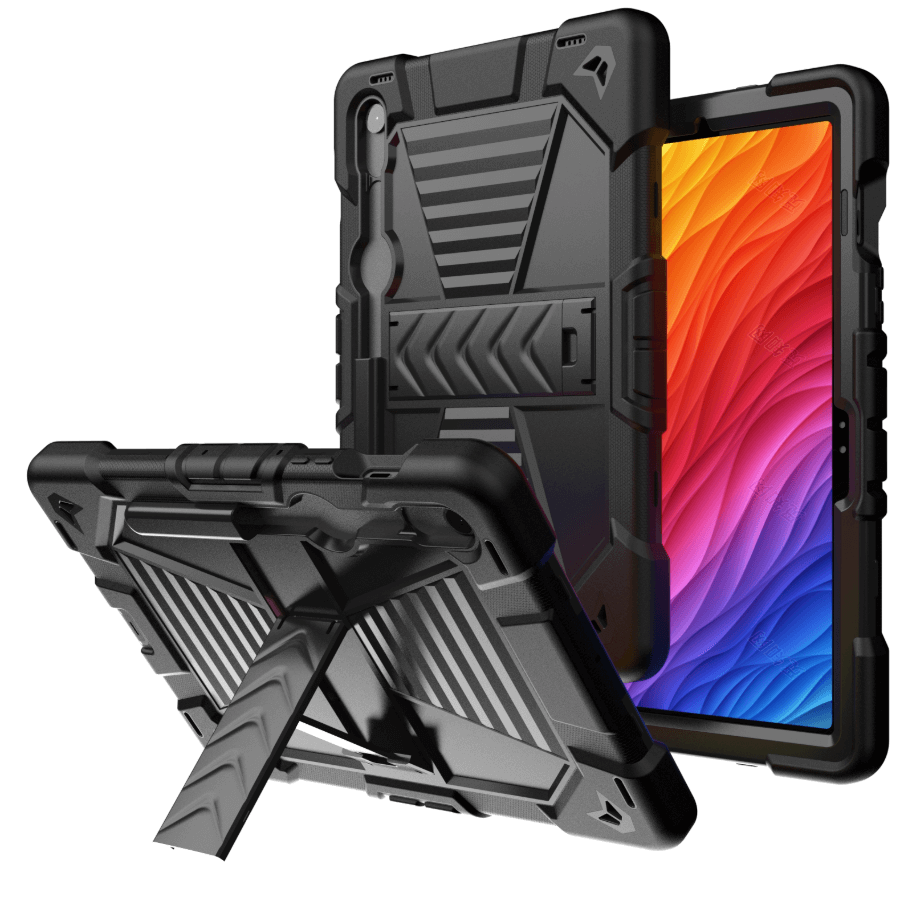 Samsung Galaxy Tab S10 Lite Rugged Shockproof Case with Kickstand (Black)