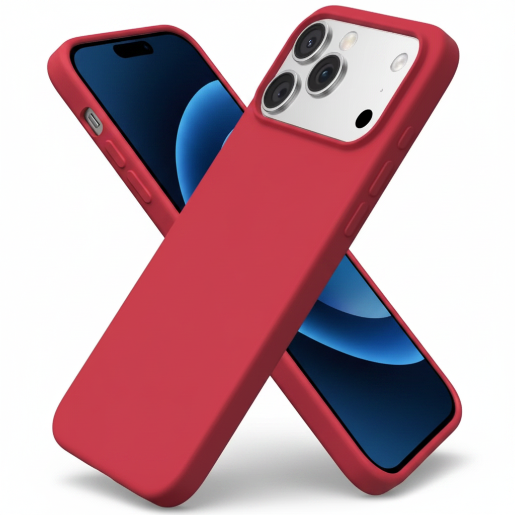 iPhone 18 Pro Max Red Silicone Case – Soft Protective Cover