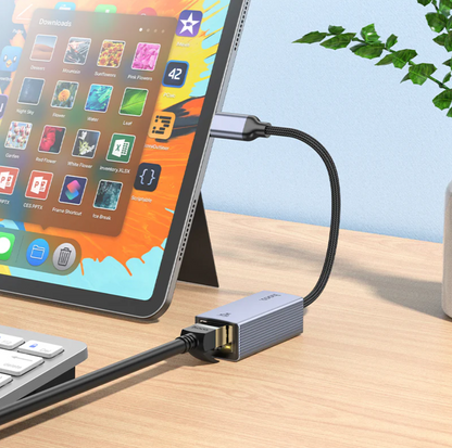 USB-C to RJ45 Ethernet Adapter 1000Mbps Gigabit LAN Adapter