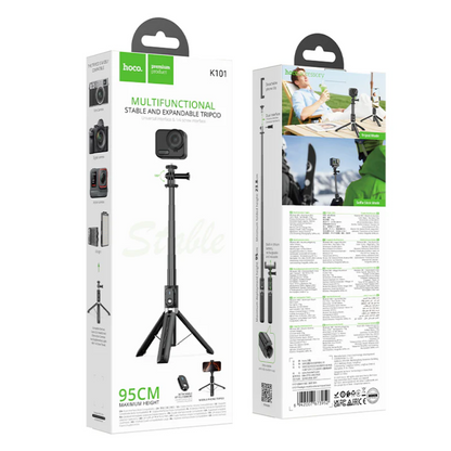 Bluetooth Selfie Stick Tripod 95cm with Remote (K101)