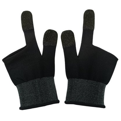 Mobile Gaming Finger Sleeves Silver Fiber (GA21)