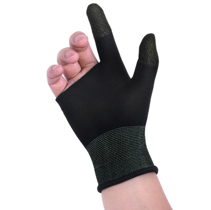 Mobile Gaming Finger Sleeves Silver Fiber (GA21)