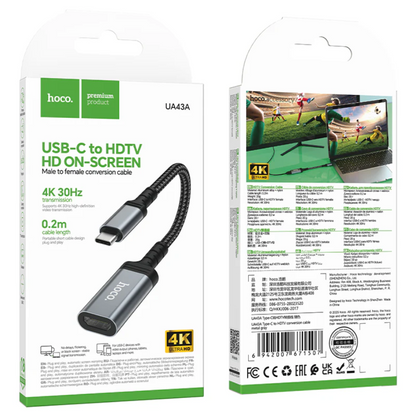 USB C to HDMI Adapter 4K 30Hz UA43A Female HDMI