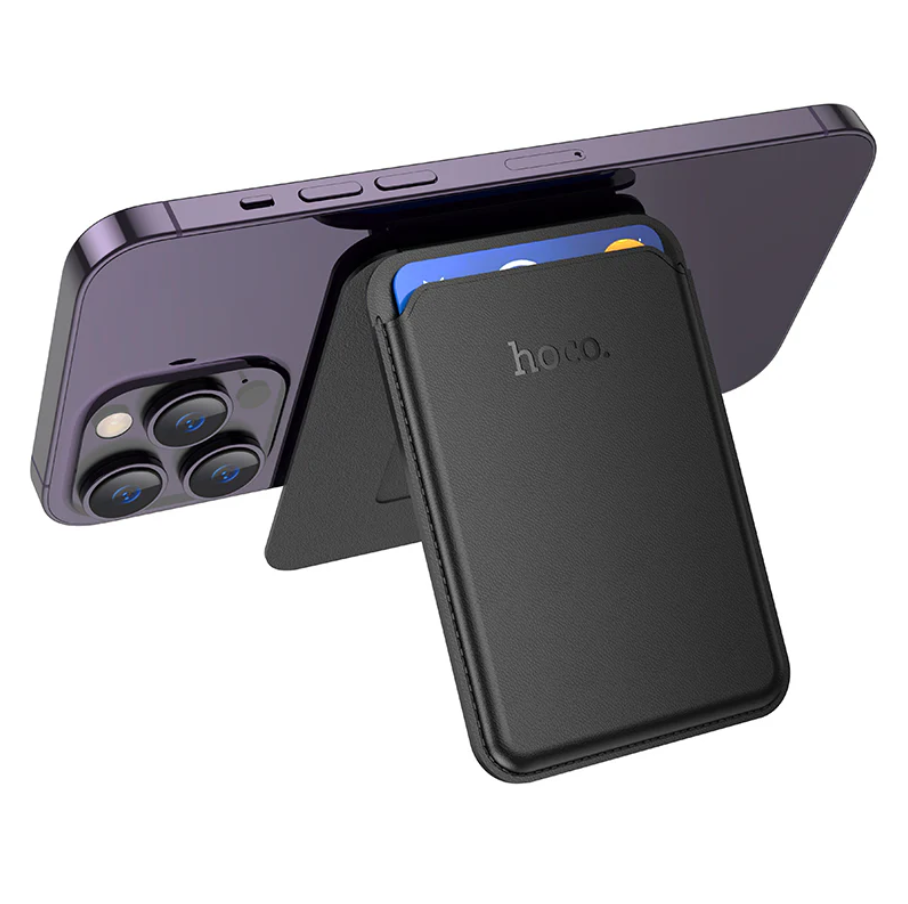 Hoco Leather Magnetic Card Holder With MagSafe (DLB02)