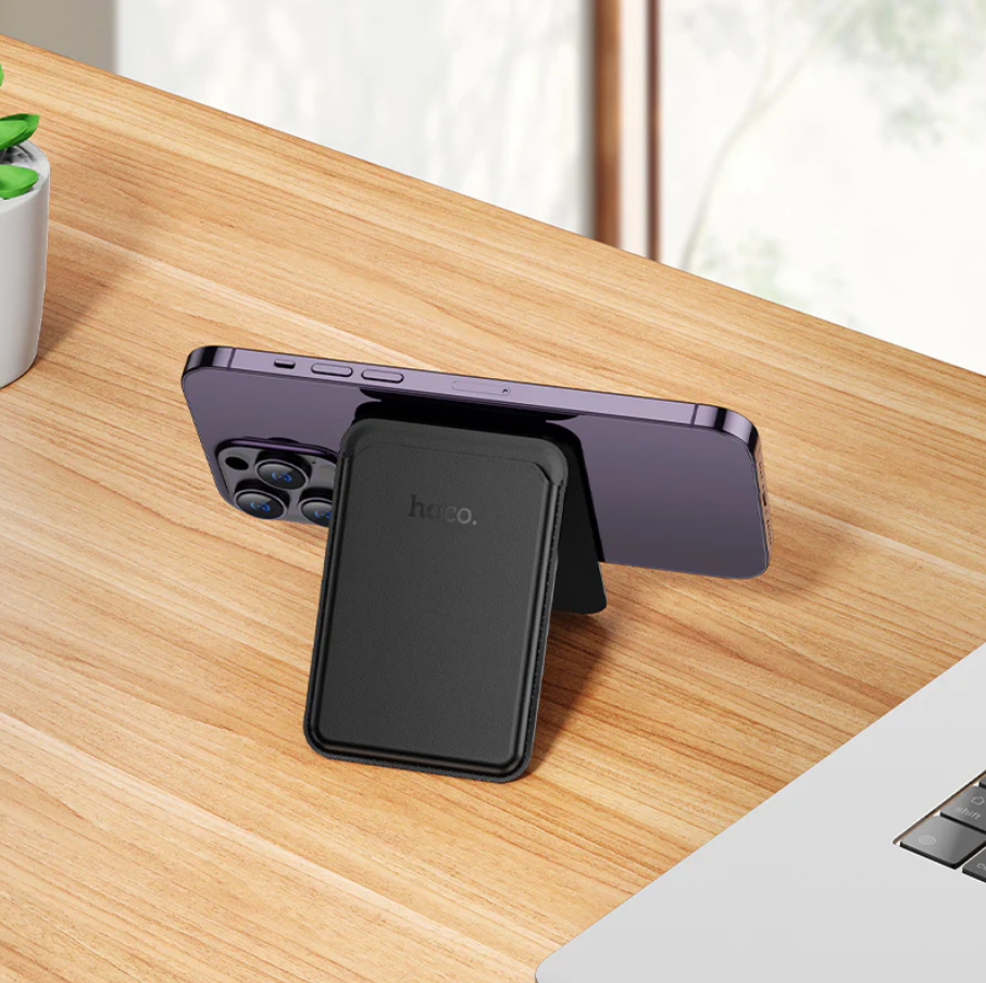 Hoco Leather Magnetic Card Holder With MagSafe (DLB02)