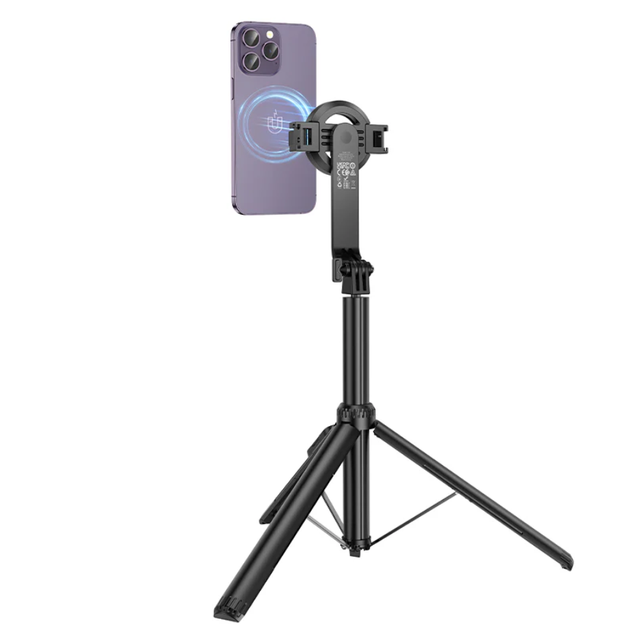 Hoco Bluetooth Selfie Stick With 1.5m Tripod Magnetic Phone Holder (K25)