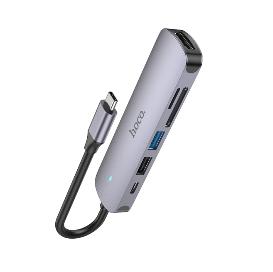 Hoco PD 100W USB-C Multi Function 6 in 1 Adapter Hub (HB28)