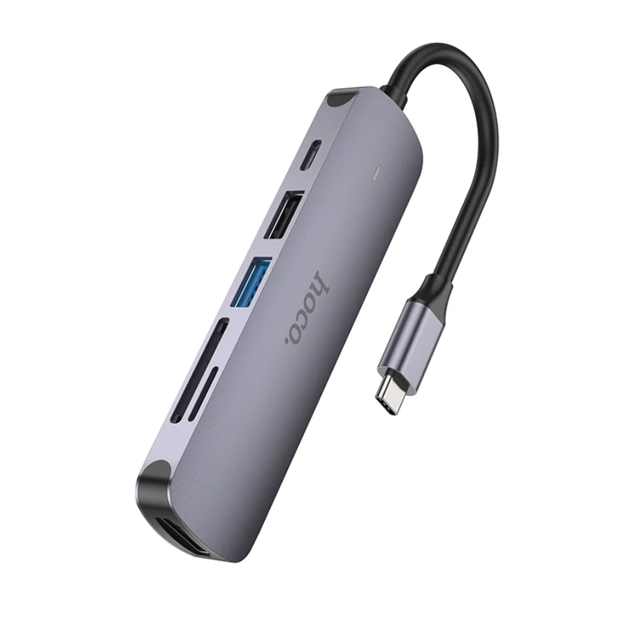 Hoco PD 100W USB-C Multi Function 6 in 1 Adapter Hub (HB28)