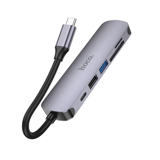 Hoco PD 100W USB-C Multi Function 6 in 1 Adapter Hub (HB28)