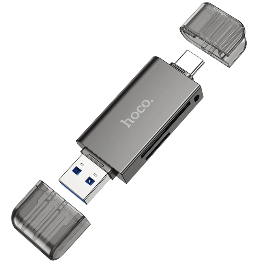 Hoco USB 3.0 Memory Card Reader USB-A USB-C Dual Plug (HB39)