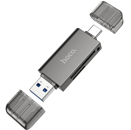 Hoco USB 3.0 Memory Card Reader USB-A USB-C Dual Plug (HB39)