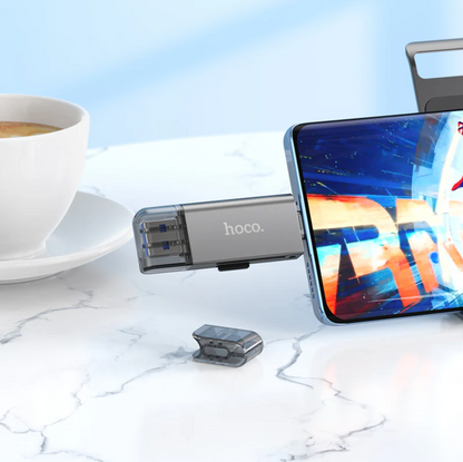 Hoco USB 3.0 Memory Card Reader USB-A USB-C Dual Plug (HB39)